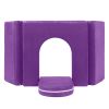 Jaxx Zipline Playscape Castle Gate - Playtime Furniture for Imaginative Kids, Grape