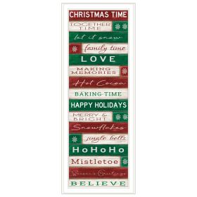 Trendy Decor 4U Christmas Time White Framed Wall Art for Living Room, Bedroom Wall Art Print for Home Decor by Cindy Jacobs