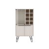 Bar Cabinet Gassville: Sleek Wine Glass Rack, Bottle Storage & Glass Door Cabinet