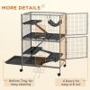 PawHut 50" 5-Tier Small Animal Cage, Ferret Cage, Large Chinchilla Cage with Hammock Accessory & Heavy-Duty Steel Wire