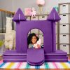 Jaxx Zipline Playscape Castle Gate - Playtime Furniture for Imaginative Kids, Grape