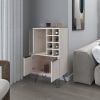 Bar Cabinet Gassville: Sleek Wine Glass Rack, Bottle Storage & Glass Door Cabinet