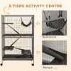 PawHut 50" 5-Tier Small Animal Cage, Ferret Cage, Large Chinchilla Cage with Hammock Accessory & Heavy-Duty Steel Wire