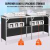VEVOR Extra Long Folding Portable Bar Table - Tradeshow Podium Table for Indoor, Outdoor, Party, Picnic, Exhibition, Includes Carrying Case