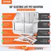 VEVOR 50" Pet Dog Bathing Station Electric Height Adjustment, Professional Stainless Steel Dog Grooming Tub w/ Soap Box, Faucet,Rich Accessory