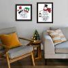 Trendy Decor 4U 2- Piece Vignette Good Friends Snowman Black Framed Wall Art for Living Room, Bedroom Wall Art Print for Home Decor by Deb Strain