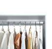 Wooden Closet System with 4 Drawers Storage Cabinet 2 Hanging Rails and Shelves Clothes Built-in Garment Rack Walk-in Closet Organizer for Bedroom Whi