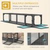 PawHut Outdoor Cat Tunnel with Extendable Design, 79" L Wooden Cat Run with Weather Protection, Connecting Inside and Outside, for Deck Patios